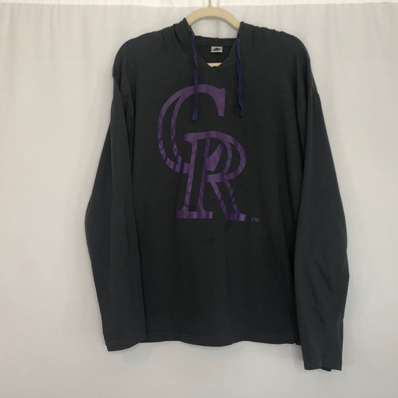 Colorado Rockies Other - Colorado Rockies Gray Hooded Shirt Adult Unisex XL